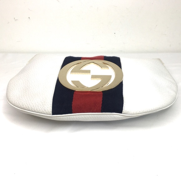 Authentic Gucci white leather hobo shoulde… - Picture 8 of 16